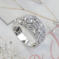 French Vintage Luxury Hollow Out Ring For Women, Queen Princess Style Antique Fashion Finger Jewelry view 5