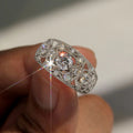 French Vintage Luxury Hollow Out Ring For Women, Queen Princess Style Antique Fashion Finger Jewelry view 1