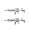 Antique Silver Zinc Alloy Gun Charm Pendant No.068050 for DIY Necklace Bracelet Jewelry Making view 2