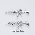 Antique Silver Zinc Alloy Gun Charm Pendant No.068050 for DIY Necklace Bracelet Jewelry Making view 1