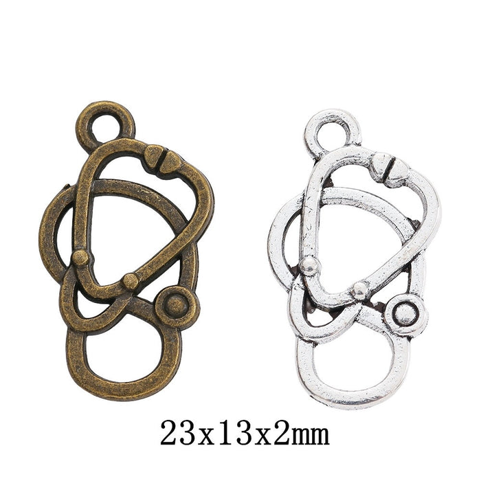 Zinc Alloy Stethoscope Charm Pendant No.617820 for DIY Necklace Bracelet Jewelry Making