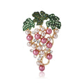 Alloy Rhinestone Pearl Grape Brooch For Women's Suits And Shirts view 5