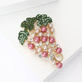 Alloy Rhinestone Pearl Grape Brooch For Women's Suits And Shirts view 3