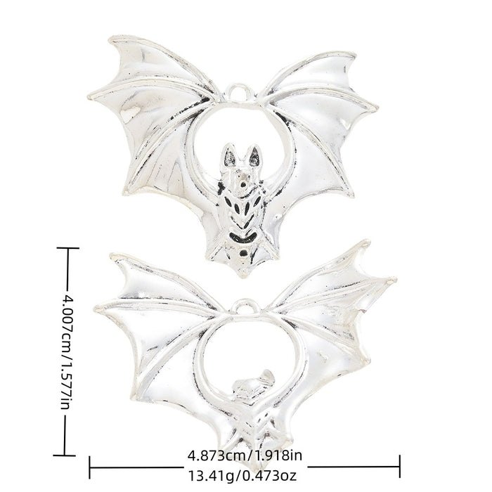 Antique Silver Zinc Alloy Bat Charm Pendant No.253980 for DIY Necklace Bracelet Jewelry Making