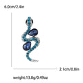Alloy Rhinestone Gemstone Snake Brooch Pin For Vintage Apparel view 6