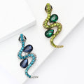 Alloy Rhinestone Gemstone Snake Brooch Pin For Vintage Apparel view 1