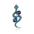 Alloy Rhinestone Gemstone Snake Brooch Pin For Vintage Apparel view 5