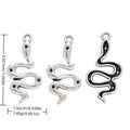 Antique Silver Zinc Alloy Snake Charm Pendant No.941853 for DIY Necklace Bracelet Jewelry Making view 1