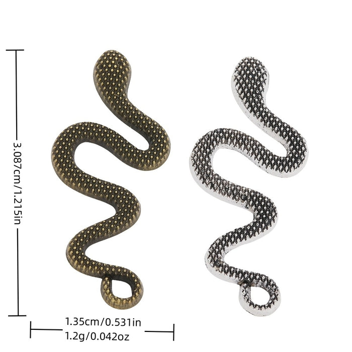 Zinc Alloy Snake Charm Pendant No.745158 for DIY Necklace Bracelet Jewelry Making