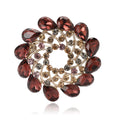 Alloy Rhinestone Spiral Flower Brooch For Womens Coat Decoration view 5