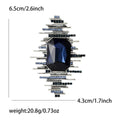 Alloy Rhinestone Rectangle Brooch Pin For Women's Clothing Decoration view 4