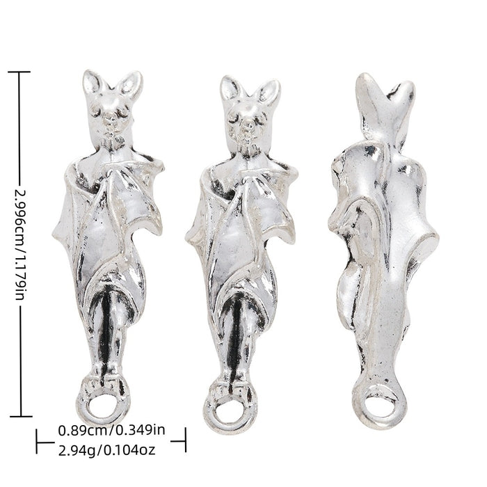 Antique Silver Zinc Alloy Bat Charm Pendant No.088798 for DIY Necklace Bracelet Jewelry Making
