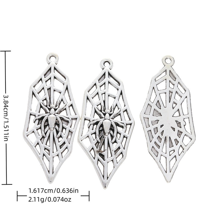 Antique Silver Zinc Alloy Spider Web Charm Pendant for DIY Necklace Bracelet Jewelry Making