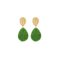 Bohemian Vintage Geometric Oval Alloy Woven Raffia Straw Teardrop Vacation Statement Earrings view 5