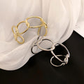2026 New High-End Metal Open Bangle For Women With Chunky Chain Line Design view 2