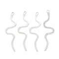 Antique Silver Zinc Alloy Snake Charm Pendant No.289051 for DIY Necklace Bracelet Jewelry Making view 2