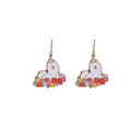 Floral Enamel Cartoon Animal Cat Turtle Butterfly Alloy Drop Dangle Summer Fashion Earrings view 5