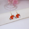 Floral Enamel Cartoon Animal Cat Turtle Butterfly Alloy Drop Dangle Summer Fashion Earrings view 4