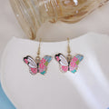 Floral Enamel Cartoon Animal Cat Turtle Butterfly Alloy Drop Dangle Summer Fashion Earrings view 3