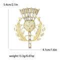 Classic Alloy Rhinestone Crown Brooch Pin For Women's Apparel view 4