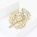 Classic Alloy Rhinestone Crown Brooch Pin For Women's Apparel view 2