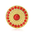 Alloy Matte Gold Round Brooch Pin For Shawls And Suits view 5