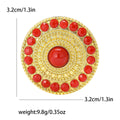 Alloy Matte Gold Round Brooch Pin For Shawls And Suits view 4