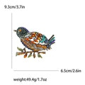 Alloy Rhinestone Sparrow Brooch Pin For Suits And Coats view 4
