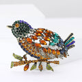 Alloy Rhinestone Sparrow Brooch Pin For Suits And Coats view 2