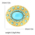 Alloy Rhinestone Turkish Oval Brooch Pin For Womens Formal Wear view 6