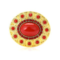 Alloy Rhinestone Turkish Oval Brooch Pin For Womens Formal Wear view 5