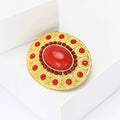 Alloy Rhinestone Turkish Oval Brooch Pin For Womens Formal Wear view 3