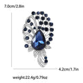 Vintage Alloy Glass Flower Brooch Pin For Elegant Women Apparel view 6