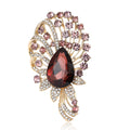 Vintage Alloy Glass Flower Brooch Pin For Elegant Women Apparel view 5