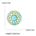 Alloy Turkish Style Small Round Brooch Pin For Shawl Suit view 6