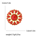 Alloy Turkish Style Small Round Brooch Pin For Shawl Suit view 4