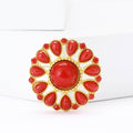 Alloy Turkish Style Small Round Brooch Pin For Shawl Suit view 2