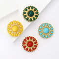 Alloy Turkish Style Small Round Brooch Pin For Shawl Suit view 1
