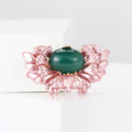 Alloy Enamel Cat Eye Begonia Flower Brooch For Women's Apparel view 1