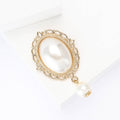 Metal Alloy Pearl Baroque Brooch For Suits And Coat Decoration view 3