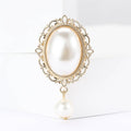 Metal Alloy Pearl Baroque Brooch For Suits And Coat Decoration view 1