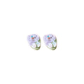 Alloy French Vintage Oil Painting Flower Stud Earrings Sweet Pastoral Floral Jewelry view 5