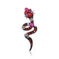 Alloy Rhinestone Snake Brooch Pin For Suits And Shirts view 5