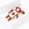 Vintage Alloy Enamel Poker Soldier Brooch Pin For Men And Women view 3