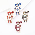 Vintage Alloy Enamel Poker Soldier Brooch Pin For Men And Women view 1