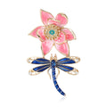 Alloy Enamel Lotus Dragonfly Brooch For Shawls Dresses And Lapels view 5