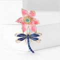 Alloy Enamel Lotus Dragonfly Brooch For Shawls Dresses And Lapels view 2