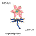 Alloy Enamel Lotus Dragonfly Brooch For Shawls Dresses And Lapels view 6
