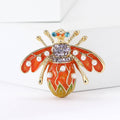 Alloy Enamel Rhinestone Bee Brooch Pin For Suit And Coat Decoration view 2