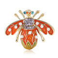 Alloy Enamel Rhinestone Bee Brooch Pin For Suit And Coat Decoration view 5